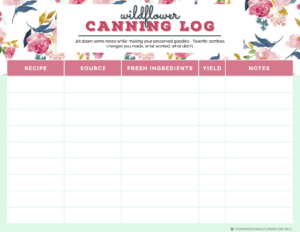 Ultimate Canning Equipment Guide Canning Log from Love Into Jars This canning log is free and adorable and this post lists all the gear you'd need for canning! 